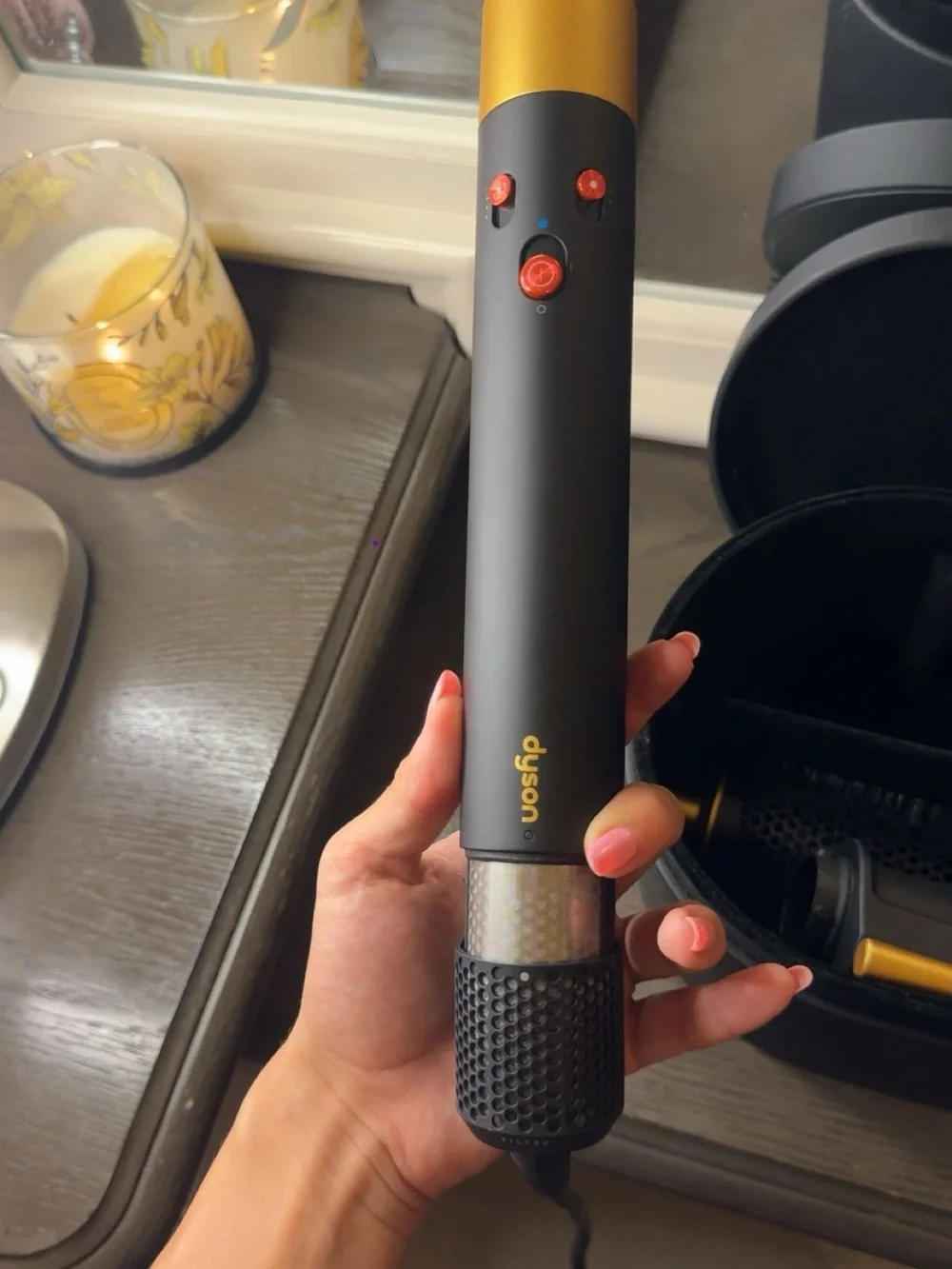 The Dyson Airwrap Multi-Styler in limited-edition Onyx Black and Gold